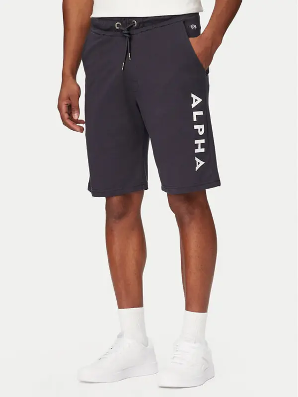 alpha industries Alpha Industries Sportske kratke hlače Jersey 116366 Tamnoplava Regular Fit