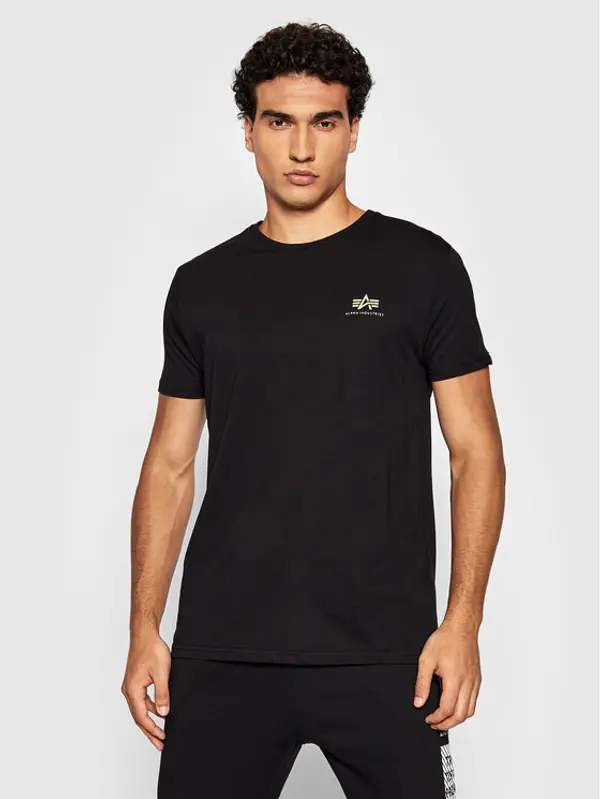 alpha industries Alpha Industries T-shirt Backprint 128507CP Crna Regular Fit