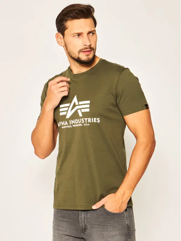 alpha industries Alpha Industries T-shirt Basic 100501 Zelena Regular Fit
