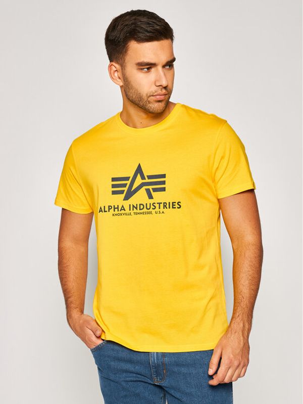 Alpha Industries Alpha Industries T-shirt Basic 100501 Žuta Regular Fit
