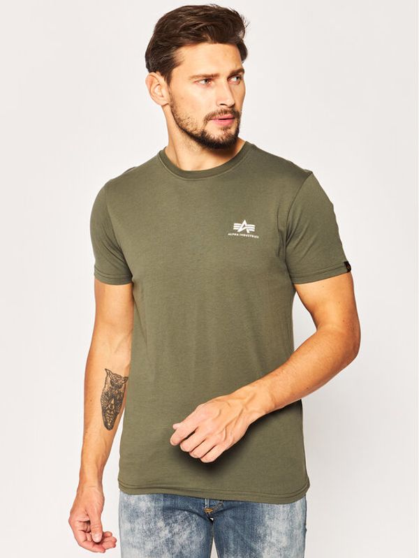 Alpha Industries Alpha Industries T-shirt Basic 188505 Zelena Regular Fit