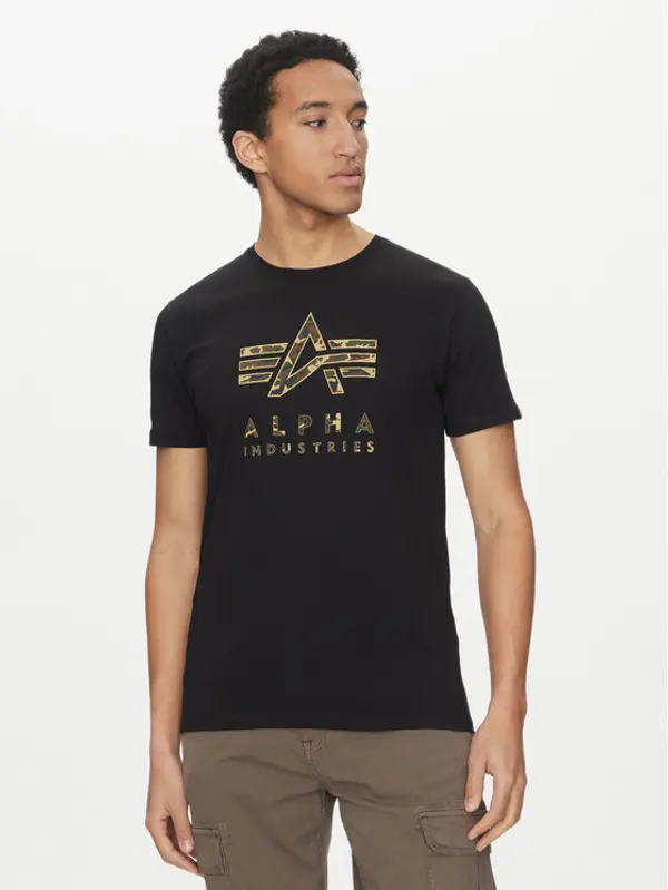 alpha industries Alpha Industries T-shirt Camo Puff 146506 Crna Regular Fit