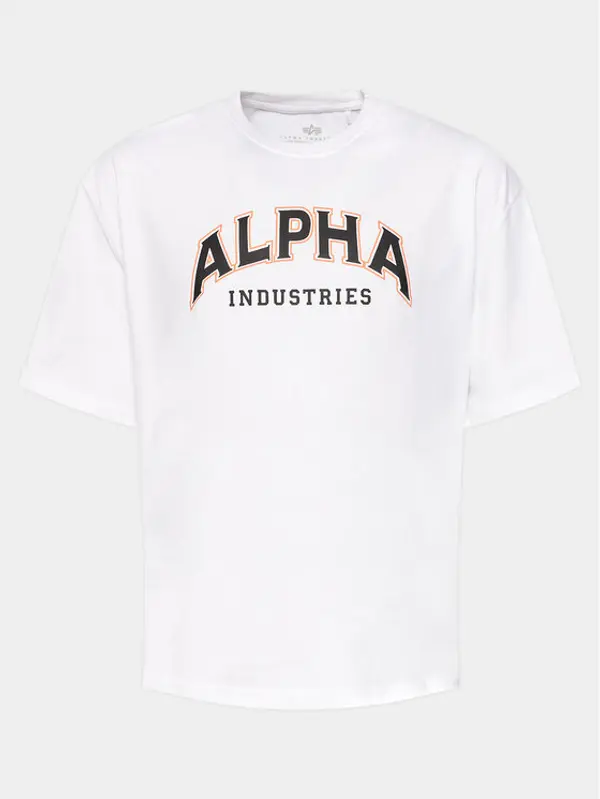 Alpha Industries Alpha Industries T-shirt College 146501 Bijela Relaxed Fit