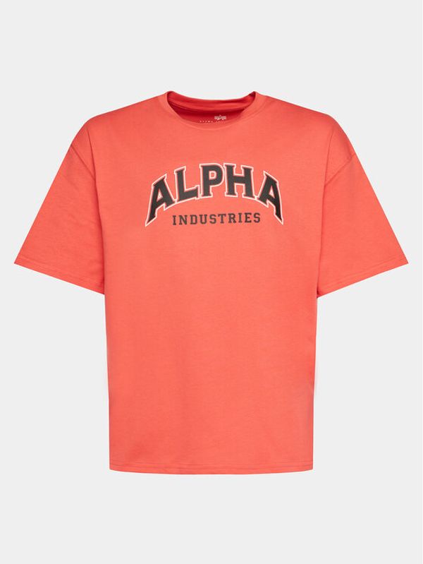 Alpha Industries Alpha Industries T-shirt College 146501 Crvena Relaxed Fit