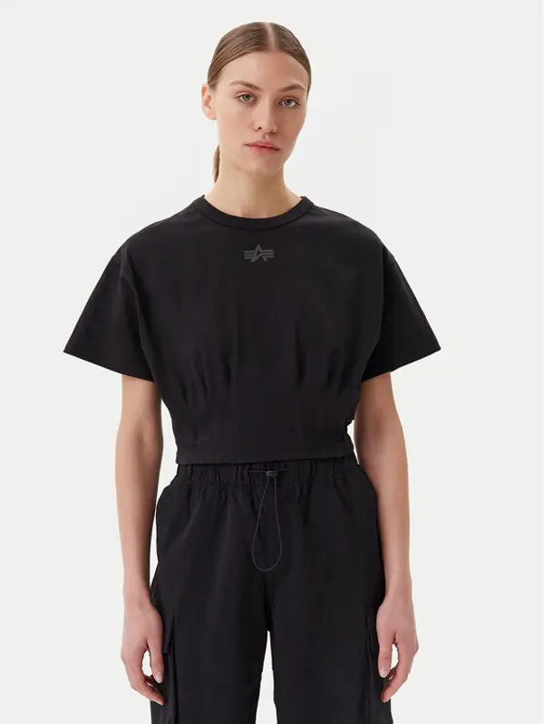 alpha industries Alpha Industries T-shirt Waisted 148070 Crna Regular Fit