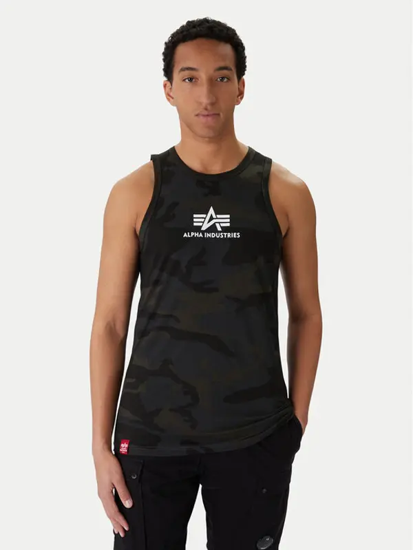 alpha industries Alpha Industries Tank top Basci Camo 126566C Siva Regular Fit