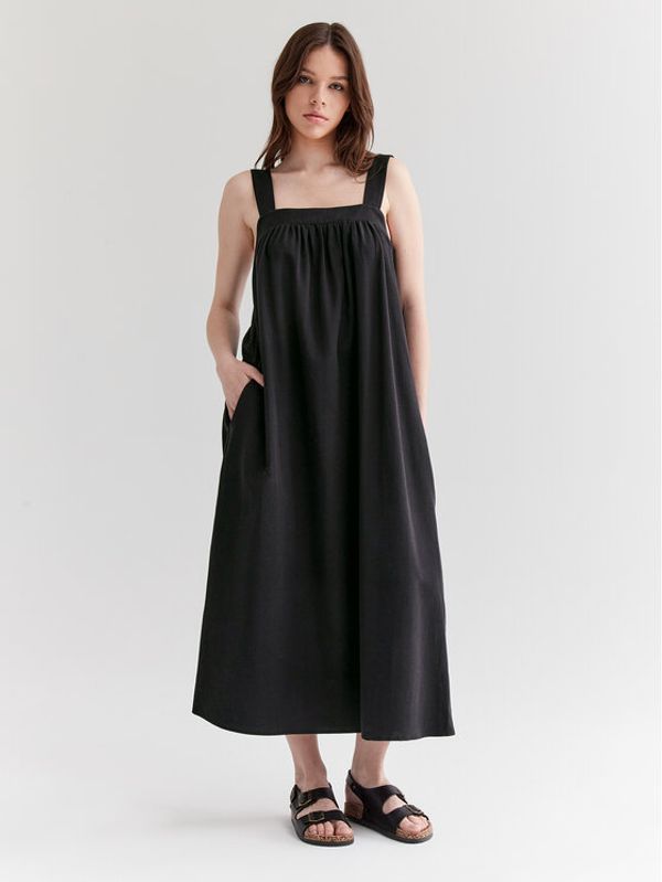 Americanos Americanos Ljetna haljina Montana Midi Crna Relaxed Fit