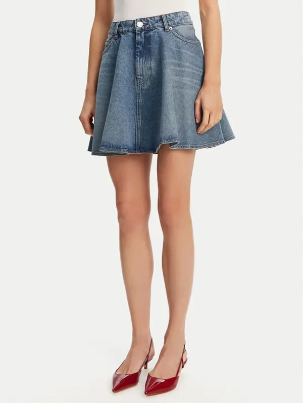 AMI Paris AMI Paris Jeans suknja FSK038.DE0046 Tamnoplava Regular Fit