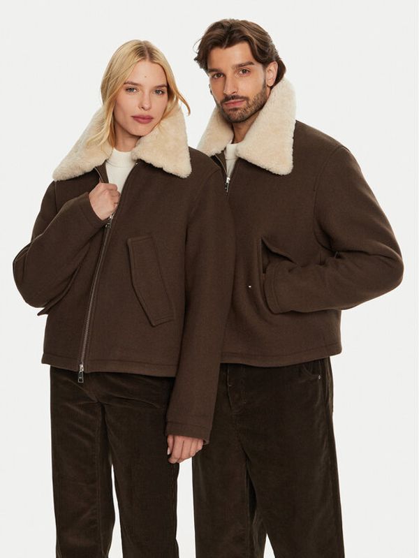 AMI PARIS AMI PARIS Prijelazna jakna HJK060.WV0049 Smeđa Regular Fit