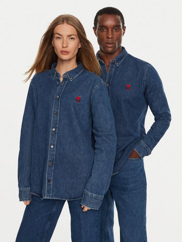 AMI PARIS AMI PARIS traper košulja USH063 DE0032 Plava Regular Fit