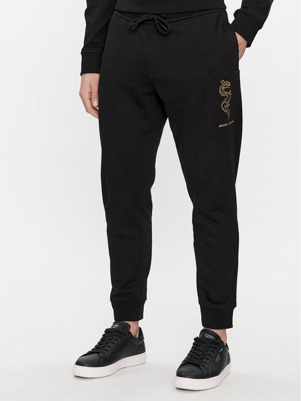 Armani Exchange Armani Exchange Donji dio trenerke 3DZPDG ZJ4XZ 1200 Crna Regular Fit