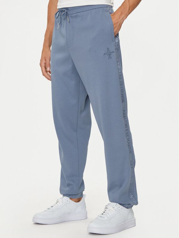 Armani Exchange Armani Exchange Donji dio trenerke 6DZPLC ZJNNZ 15DU Plava Regular Fit