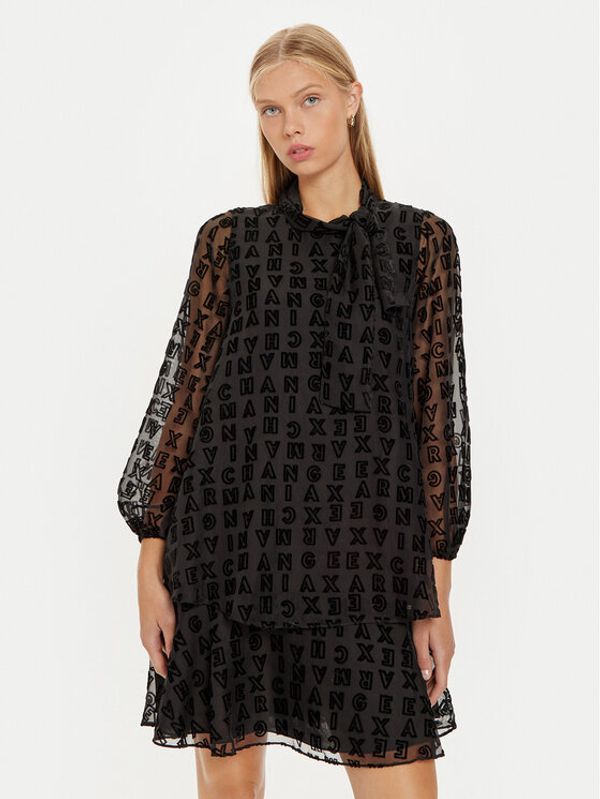 Armani Exchange Armani Exchange Haljina za svaki dan 6DYA52 YN1ZZ 1200 Crna Regular Fit