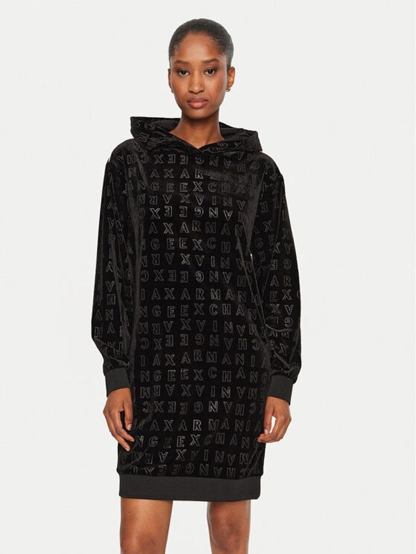 Armani Exchange Armani Exchange Haljina za svaki dan 6DYA89 YJLGZ 52AL Crna Regular Fit