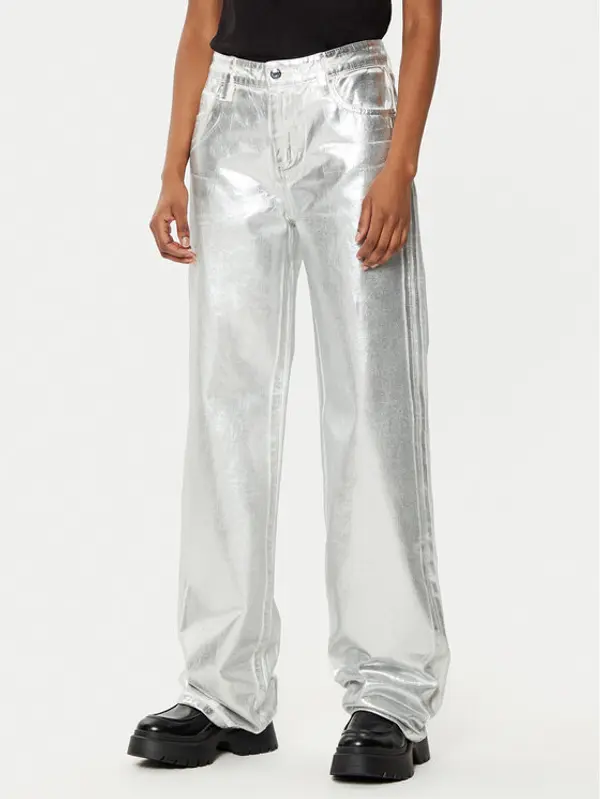 Armani Exchange Armani Exchange Hlače XW000056 AF10836 M8047 Srebrna Relaxed Fit