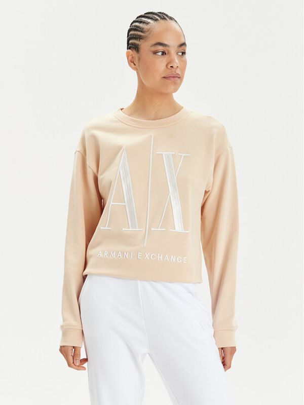 Armani Exchange Armani Exchange Majica dugih rukava 8NYM02 YJ68Z 14BD Bež Regular Fit