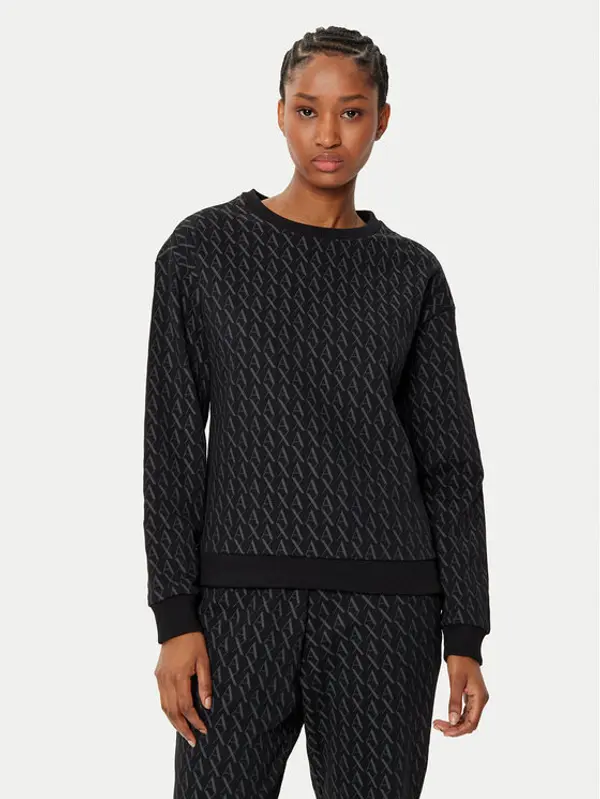 Armani Exchange Armani Exchange Majica dugih rukava 8NYMLG YJE5Z 1200 Crna Regular Fit