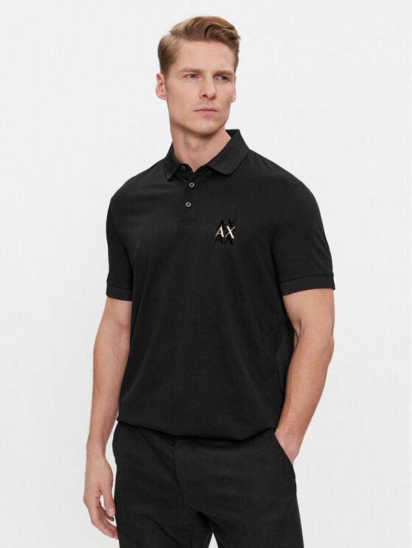 Armani Exchange Armani Exchange Polo 3DZFSA ZJ9AZ 1200 Crna Regular Fit
