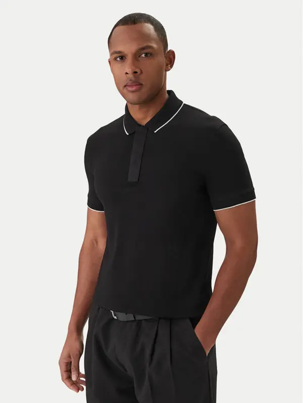 Armani Exchange Armani Exchange Polo XM001285 AF10366 UC001 Crna Slim Fit