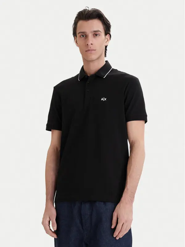 Armani Exchange Armani Exchange Polo XM001289 AF10363 UC001 Crna Regular Fit