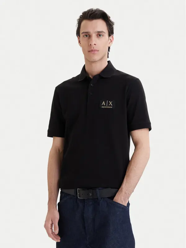 Armani Exchange Armani Exchange Polo XM002231 AF10366 UC001 Crna Regular Fit