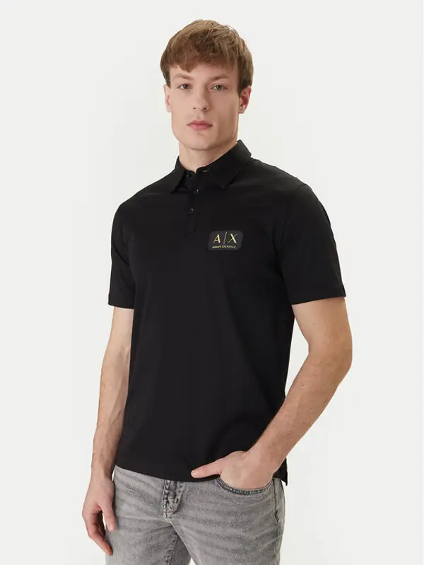 Armani Exchange Armani Exchange Polo XM002232 AF10364 UC001 Crna Regular Fit