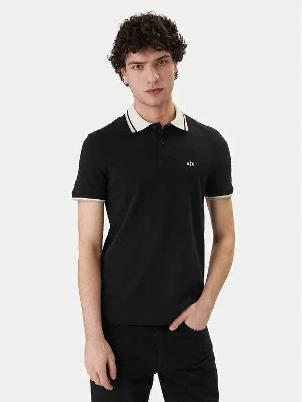 Armani Exchange Armani Exchange Polo XM002350 AF10366 UC001 Crna Regular Fit