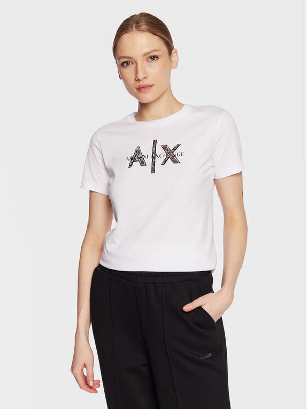 Armani Exchange Armani Exchange T-shirt 3RYTBQ YJG3Z 1000 Bijela Regular Fit