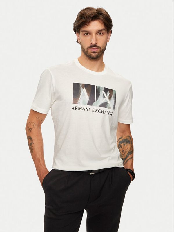 Armani Exchange Armani Exchange T-shirt 6DZTHF ZJH4Z 1116 Bijela Regular Fit