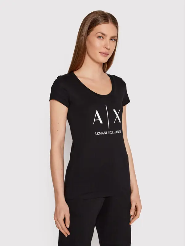 Armani Exchange Armani Exchange T-shirt 8NYT70 YJ16Z 1200 Crna Regular Fit