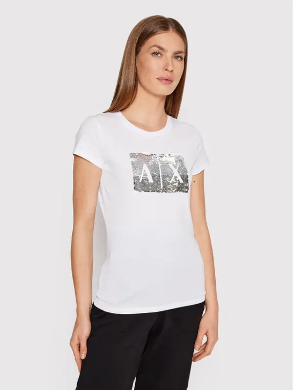 Armani Exchange Armani Exchange T-shirt 8NYTDL YJ73Z 6110 Bijela Slim Fit