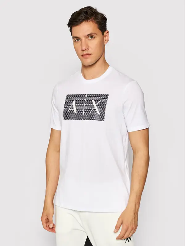Armani Exchange Armani Exchange T-shirt 8NZTCK Z8H4Z 1100 Bijela Slim Fit