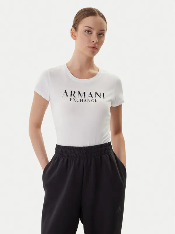 Armani Exchange Armani Exchange T-shirt XW001351 AF17172 U0002 Bijela Slim Fit