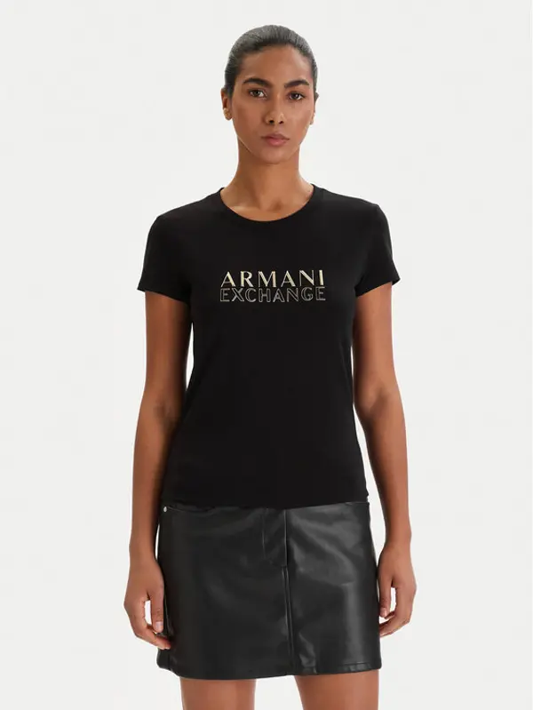 Armani Exchange Armani Exchange T-shirt XW001837 AF16294 UC001 Crna Slim Fit