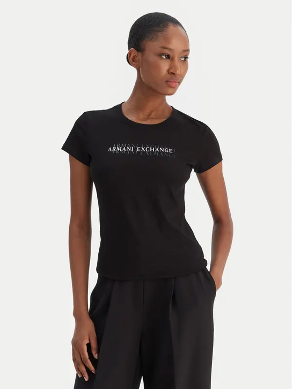 Armani Exchange Armani Exchange T-shirt XW002038 AF10356 UC001 Crna Slim Fit