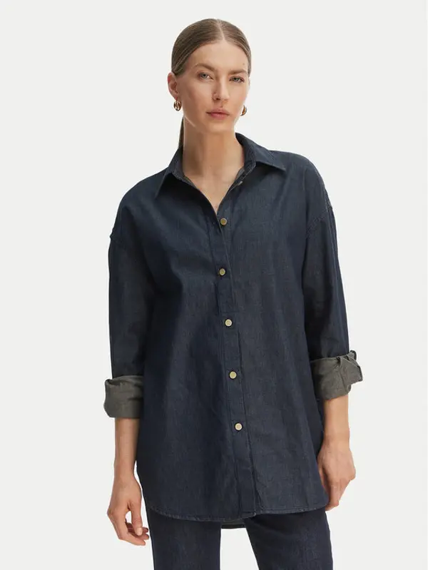 Armani Exchange Armani Exchange traper košulja XW002258 AF21337 MB001 Tamnoplava Relaxed Fit