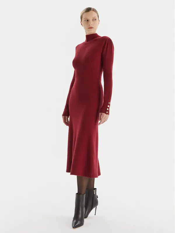 Artigli Artigli Džemper haljina ACAB003090 Tamnocrvena Regular Fit
