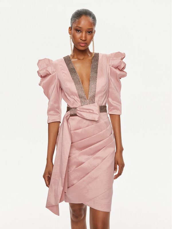 Babylon Babylon Koktel haljina S00868 Ružičasta Regular Fit