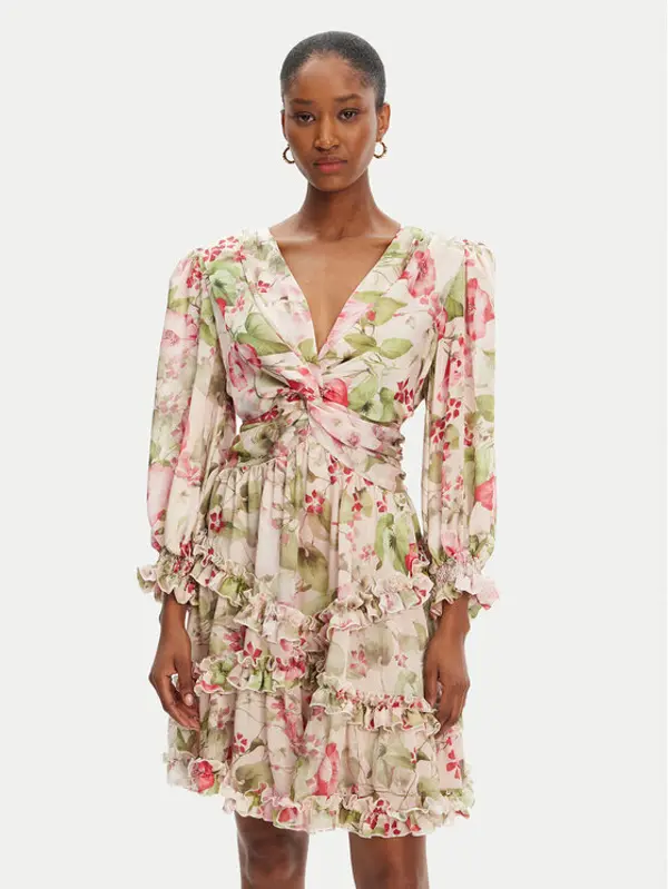 Babylon Babylon Koktel haljina S00874 Šarena Regular Fit