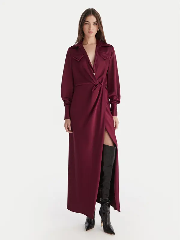 Babylon Babylon Večernja haljina ED0764 Tamnocrvena Regular Fit