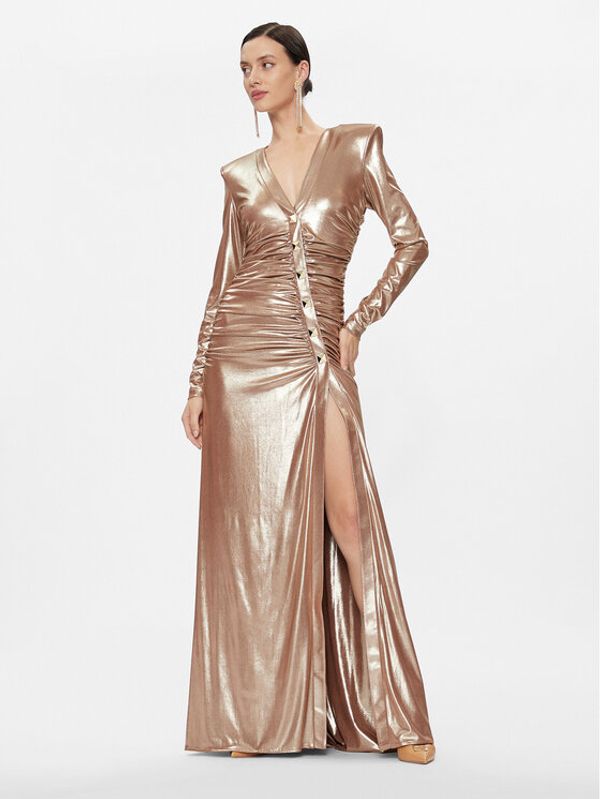 Babylon Babylon Večernja haljina T_S00833 Zlatna Regular Fit