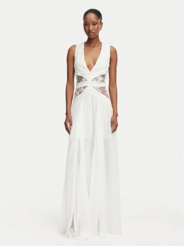 Babylon Babylon Večernja haljina W EL0706 Bijela Regular Fit
