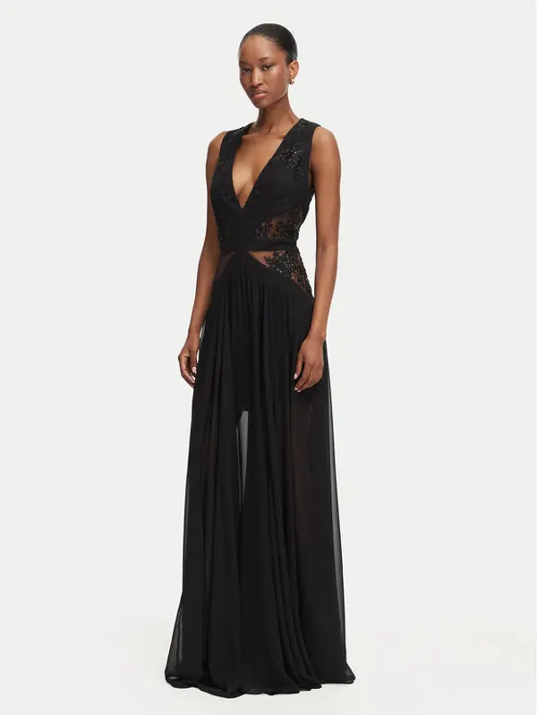 Babylon Babylon Večernja haljina W EL0706 Crna Regular Fit
