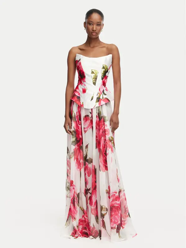 Babylon Babylon Večernja haljina W S00912 Bijela Regular Fit