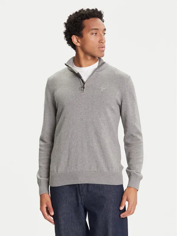 Barbour Barbour Džemper Half Zip MKN1074GY52 Siva Regular Fit