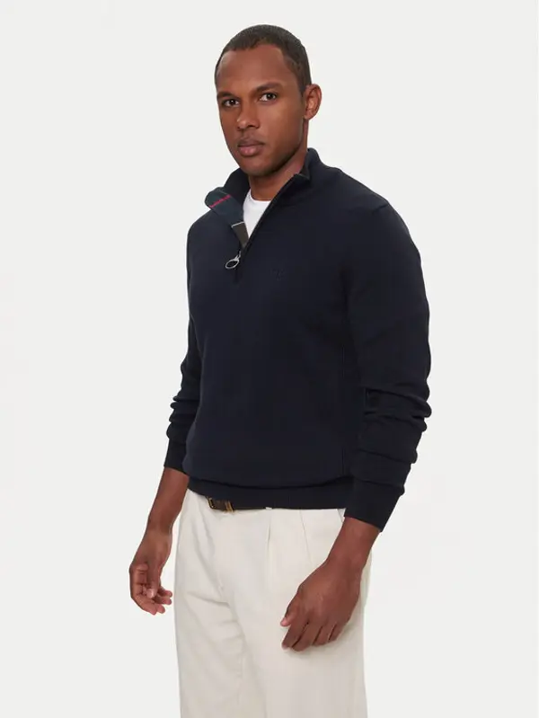 Barbour Barbour Džemper Half Zip MKN1074NY91 Tamnoplava Regular Fit