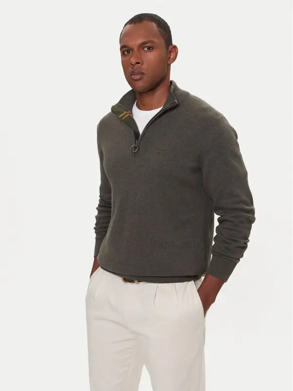Barbour Barbour Džemper Half Zip MKN1074OL91 Zelena Regular Fit