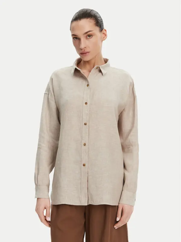 Barbour Barbour Košulja Hampton LSH1596SN31 Bež Relaxed Fit