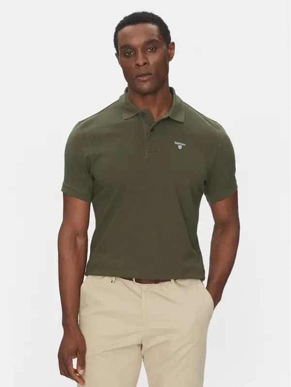 Barbour Barbour Polo Original Sports MML0358OL71 Zelena Tailored Fit