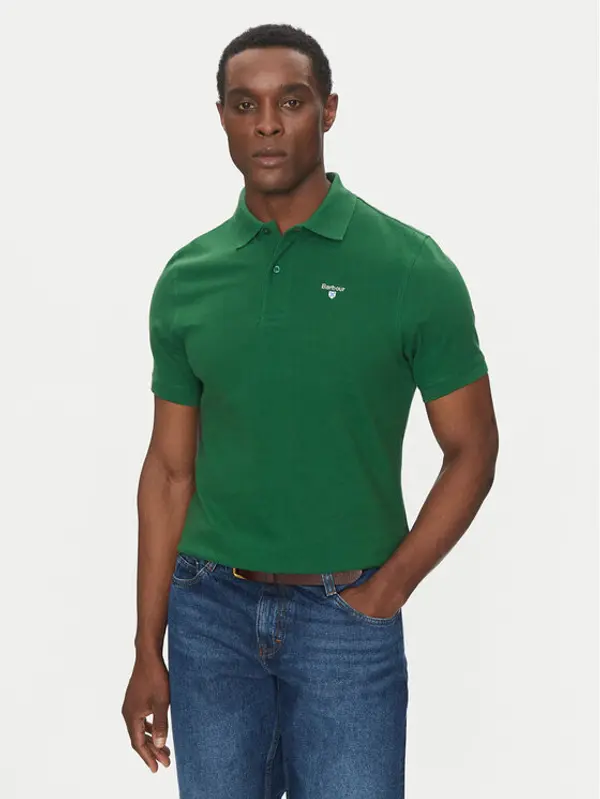 Barbour Barbour Polo Original Sports MML0358OL72 Zelena Tailored Fit